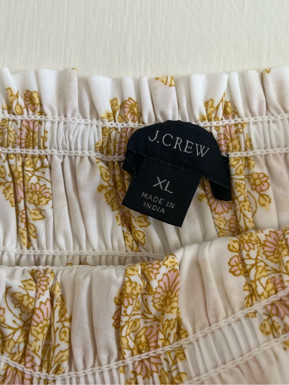 JCrew Block Print Smocked Tiered Mini Skirt - Picture 3 of 3